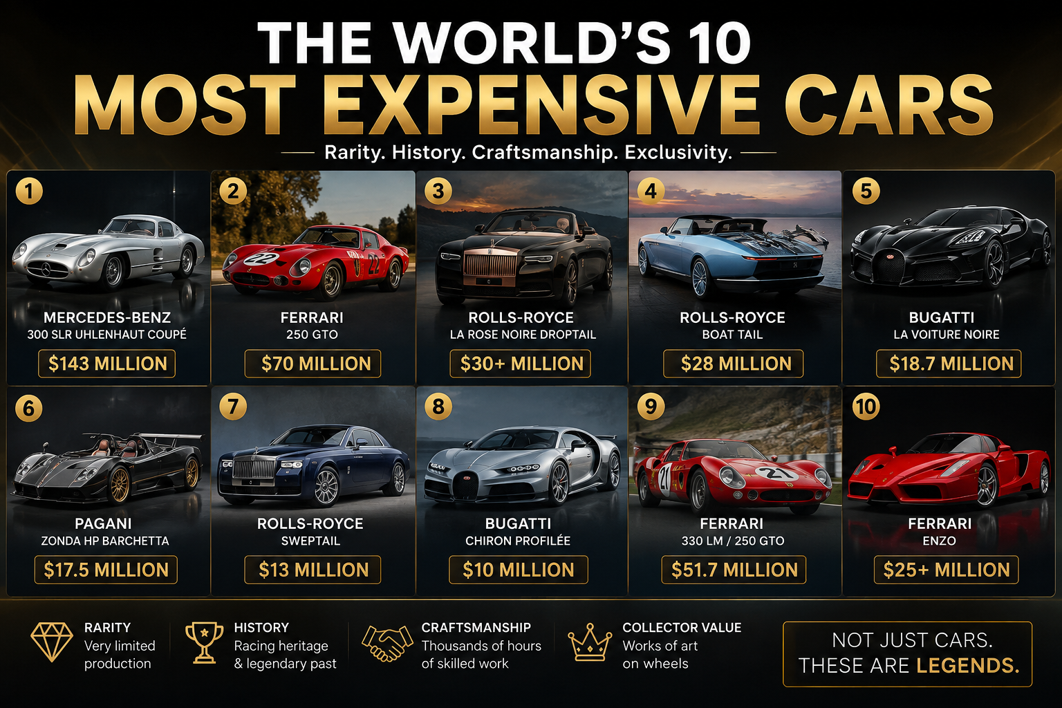 The World’s 10 Most Expensive Cars – What Makes Them Worth Millions?